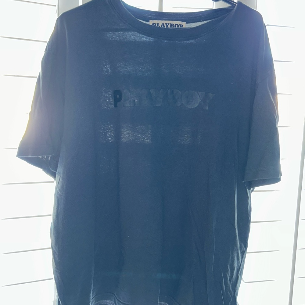 black playboy tshirt